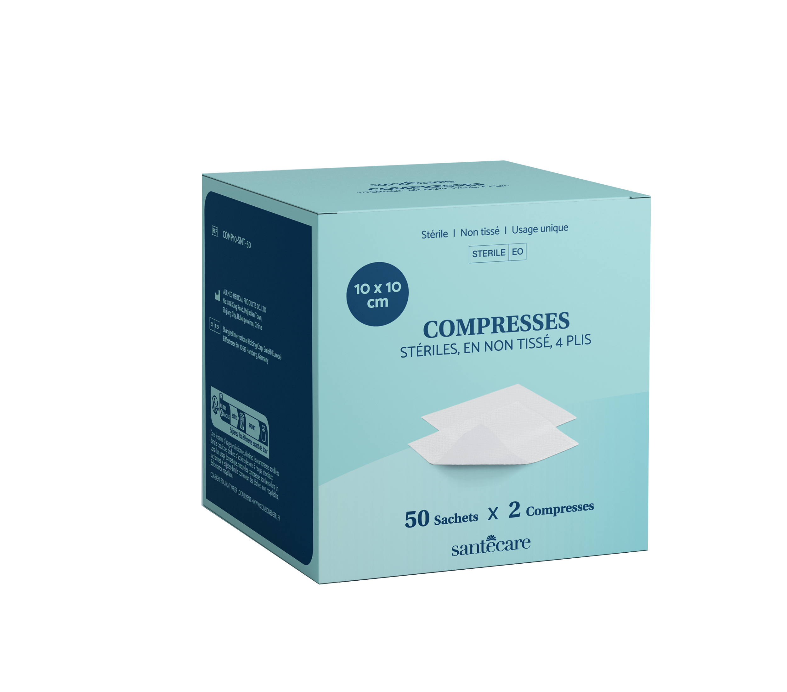COMPRESSES GAZE Stériles Gazin 10x10 (50 compresses) Pharmacie Veau